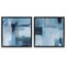 Stupell Industries Blue Abstract Linear Details 2pc Floater Framed Canvas Wall Art Set Design by Susan Jill